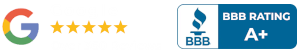 Google 5 stars & BBB A+
